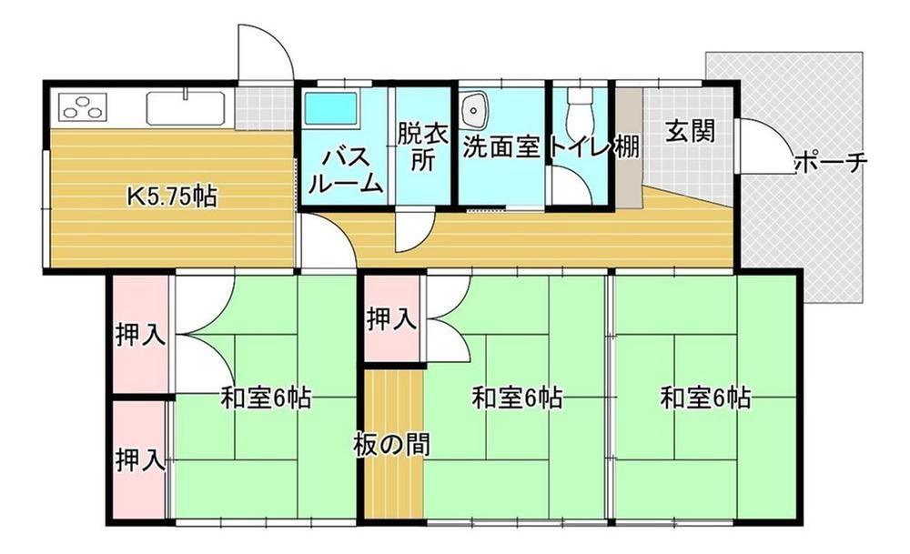 3DK house in Okagaki, Onga District, Fukuoka - Photo 1
