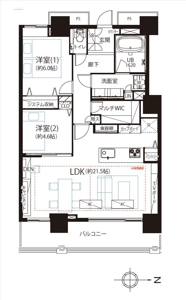 2LDK apartment in Minato Ward, Tokyo - Photo 1