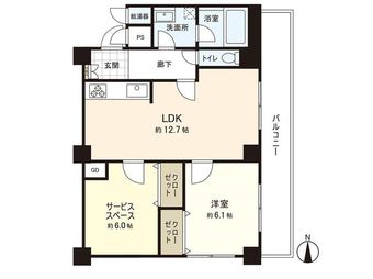 1LDK+S apartment in Naniwa Ward