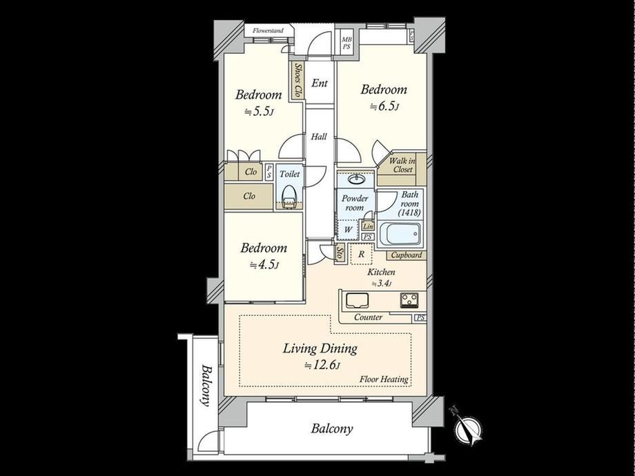 3LDK apartment in Edogawa Ward, Tokyo - Photo 1