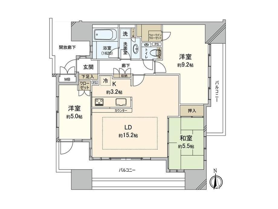 3LDK apartment in Kawagoe, Saitama - Photo 1