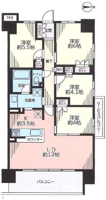 4LDK apartment in Nagareyama