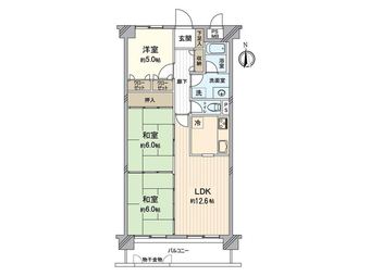 3LDK apartment in Kita Ward, Sakai