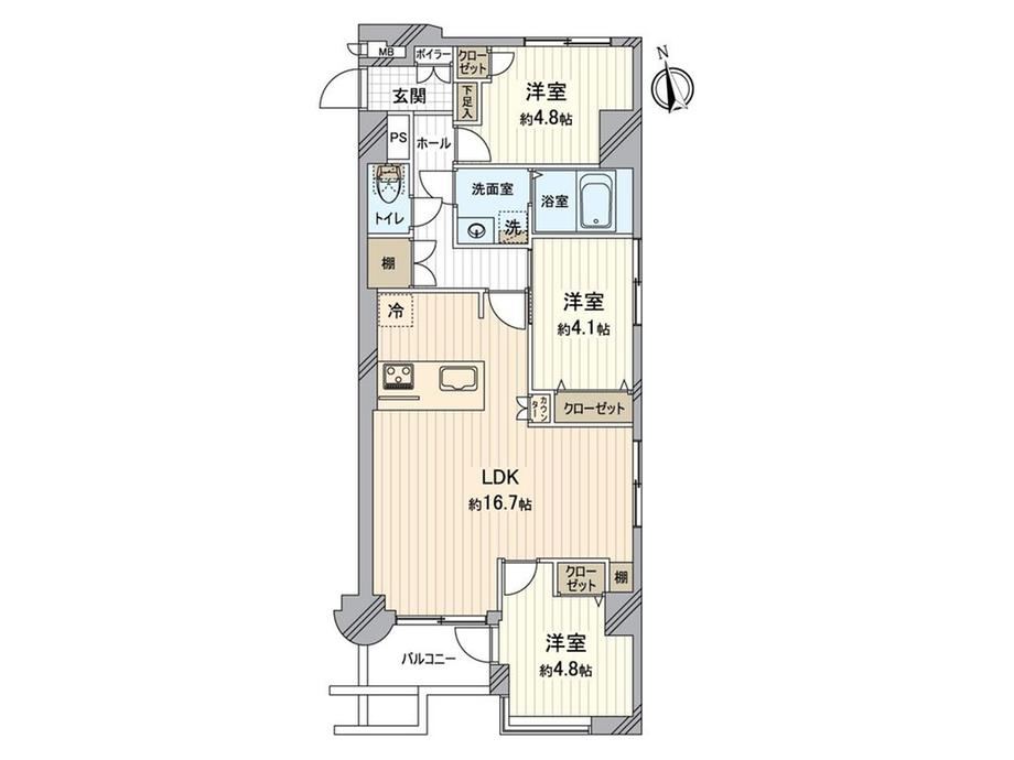 3LDK apartment in Chuo Ward, Osaka - Photo 1