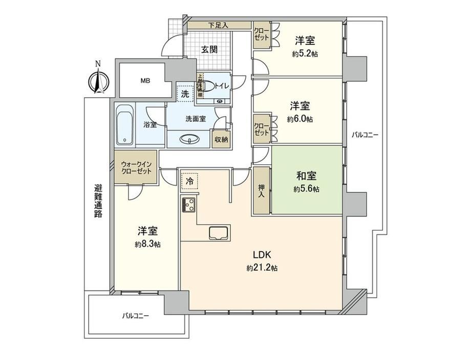 4LDK apartment in Nishi Ward, Osaka - Photo 1