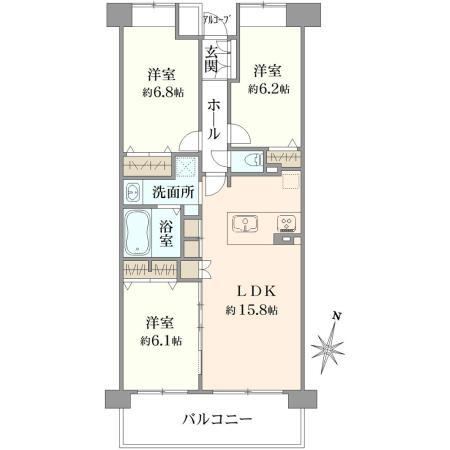 3LDK apartment in Kita Ward, Saitama - Photo 1