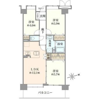3LDK apartment in Sakura Ward