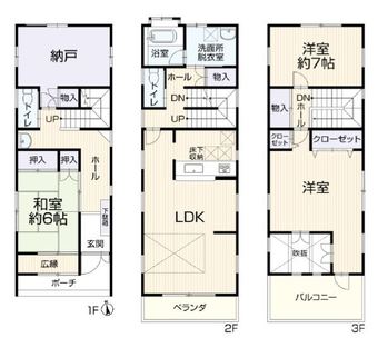 3LDK+S house in Kita Ward, Nagoya