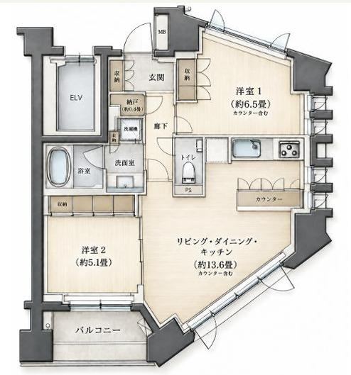 2LDK apartment in Shibuya Ward, Tokyo - Photo 1