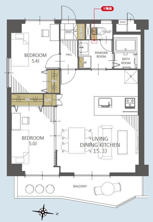 2LDK apartment in Higashiosaka, Osaka - Photo 1