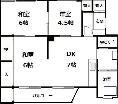 3DK apartment in Nishi Ward, Sapporo, Hokkaido - photo 2
