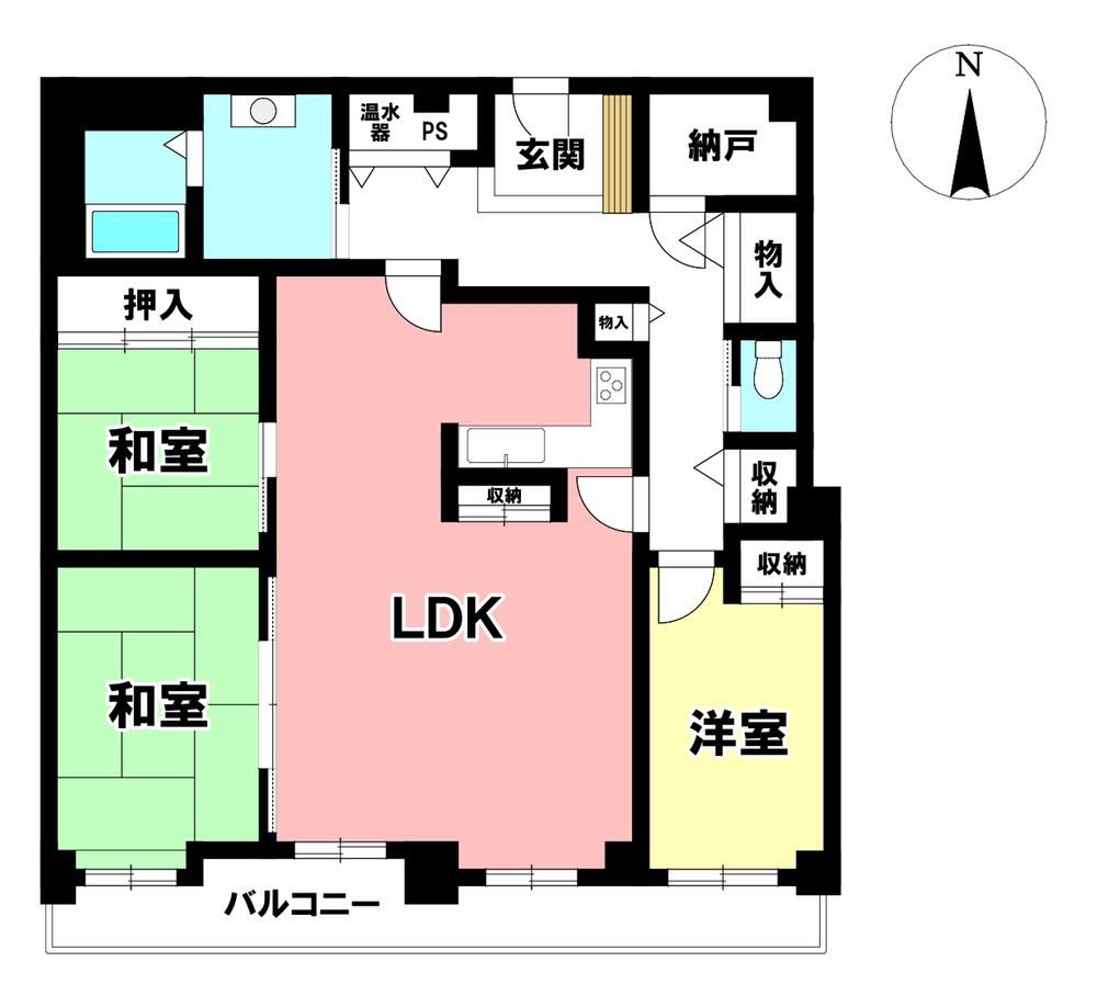 3LDK apartment in Higashi Ward, Nagoya, Aichi - Photo 1