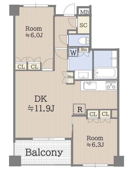 2LDK apartment in Tama Ward, Kawasaki, Kanagawa - Photo 1