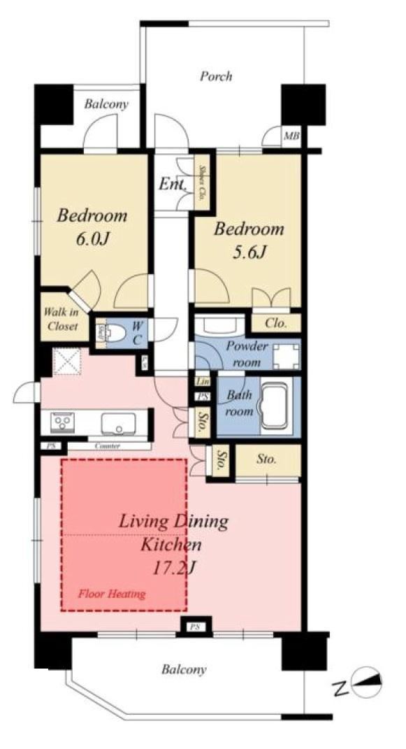 2LDK apartment in Sumida Ward, Tokyo - Photo 1