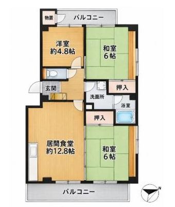 3LDK apartment in Chikushino