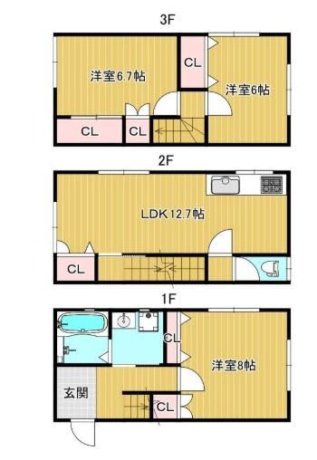 3LDK house in Higashiosaka, Osaka - Photo 1