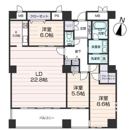 3LDK apartment in Sawara Ward, Fukuoka - Photo 1
