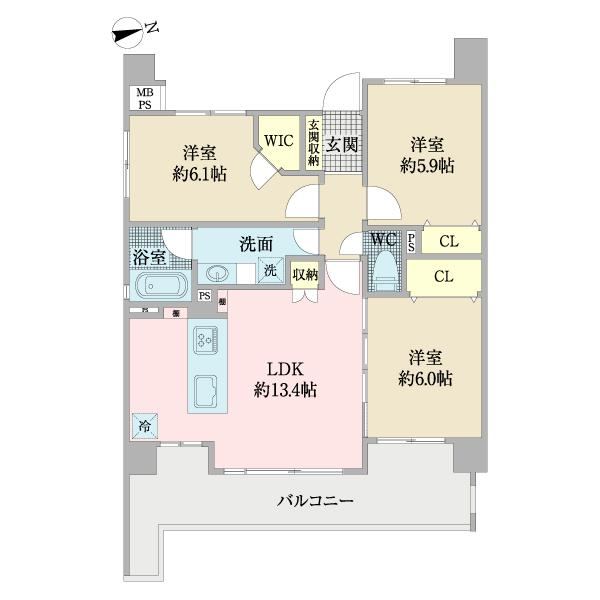 3LDK apartment in Ichikawa, Chiba - Photo 1