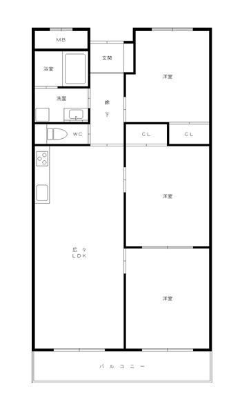 3LDK apartment in Amagasaki, Hyogo - Photo 1