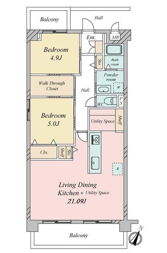 2LDK+S apartment in Onojo