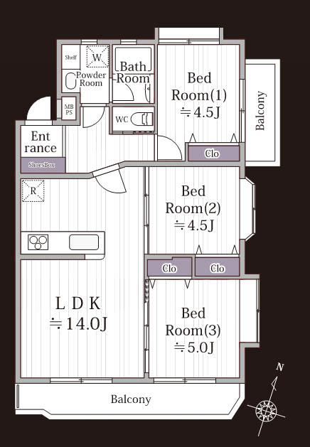 3LDK apartment in Kanagawa Ward, Yokohama, Kanagawa - Photo 1