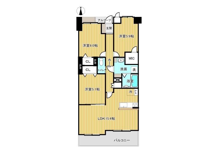 3LDK apartment in Kashihara, Nara - Photo 1