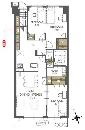 3LDK apartment in Naka Ward, Yokohama, Kanagawa - Photo 1