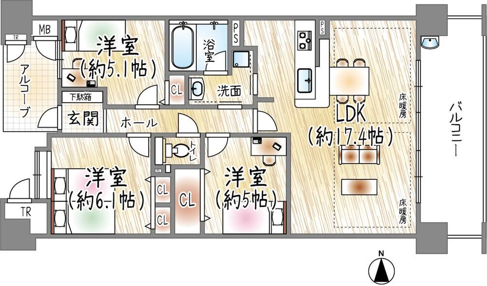 3LDK apartment in Tarumi Ward, Kobe, Hyogo - Photo 1