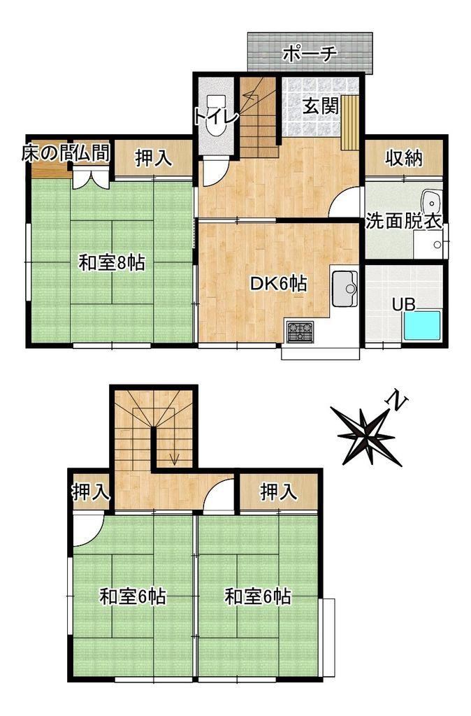 3DK house in Asaminami Ward, Hiroshima - Photo 1