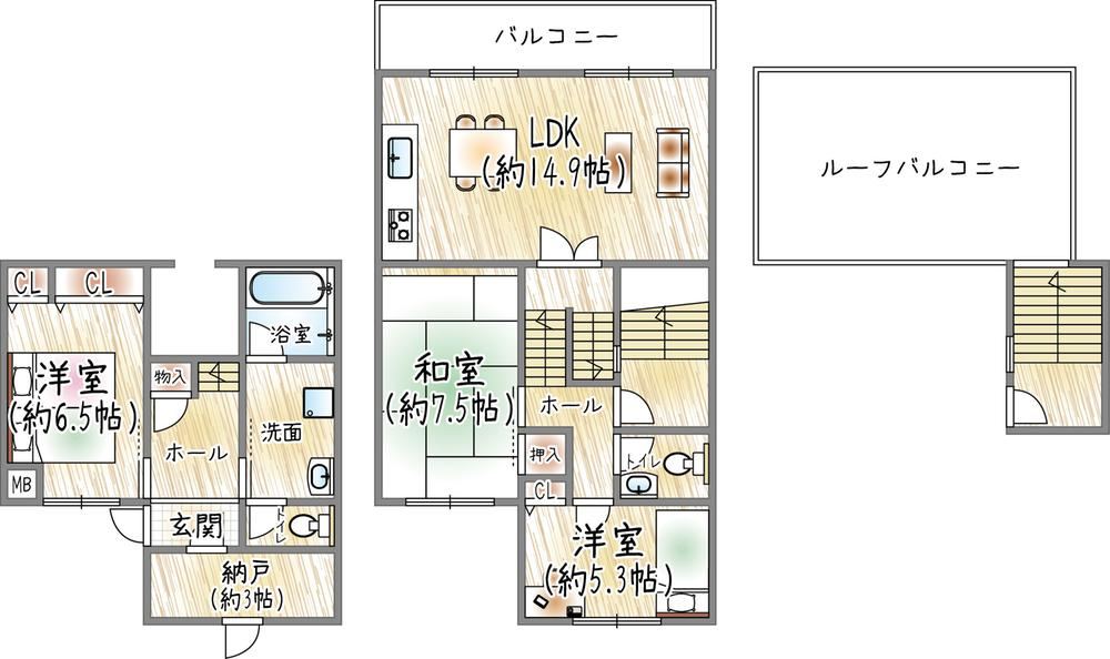 3LDK+S apartment in Takarazuka, Hyogo - Photo 1