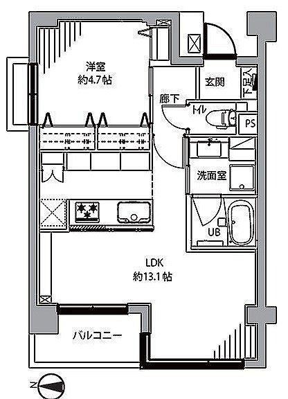 1LDK apartment in Shinjuku Ward, Tokyo - Photo 1