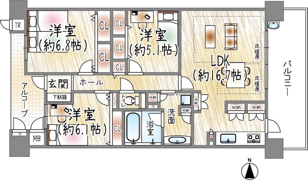 3LDK apartment in Tarumi Ward, Kobe, Hyogo - Photo 1