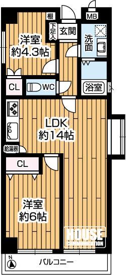 2LDK apartment in Higashinada Ward, Kobe, Hyogo - Photo 1