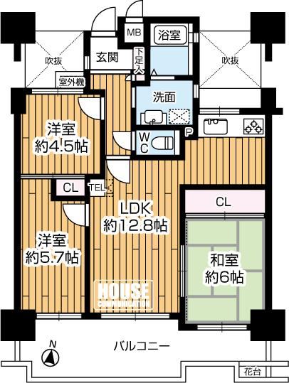 3LDK apartment in Fukushima Ward, Osaka - Photo 1