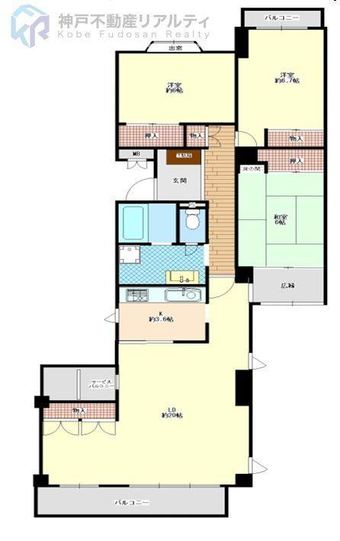 3LDK apartment in Ashiya