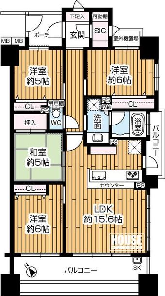 4LDK+S apartment in Konohana Ward