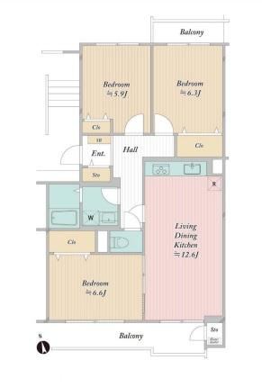 3LDK apartment in Misato, Saitama - Photo 1