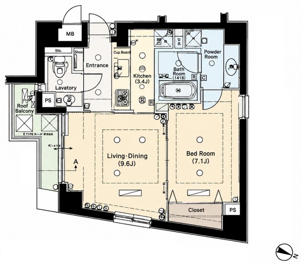 1LDK apartment in Minato Ward, Tokyo - Photo 1