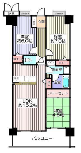3LDK apartment in Suita, Osaka - Photo 1