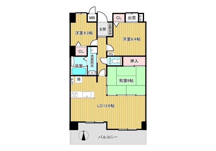 3LDK apartment in Kashihara, Nara - Photo 1