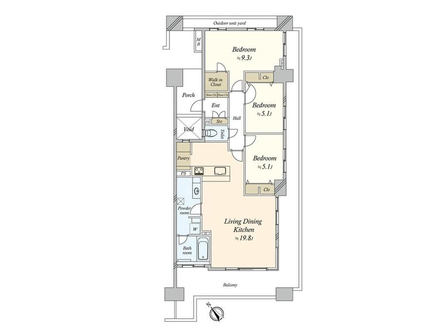 3LDK apartment in Ota Ward, Tokyo - Photo 1