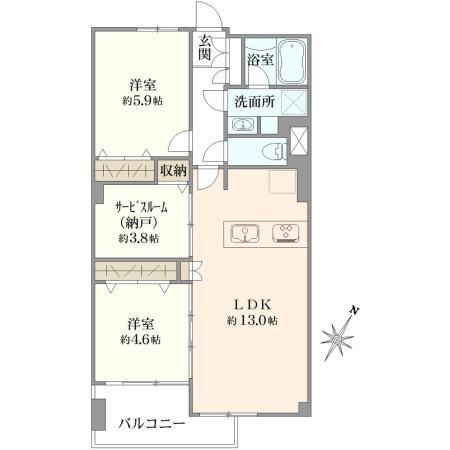 2LDK+S apartment in Koto Ward, Tokyo - Photo 1