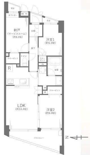 2LDK+S apartment in Chigasaki, Kanagawa - Photo 1