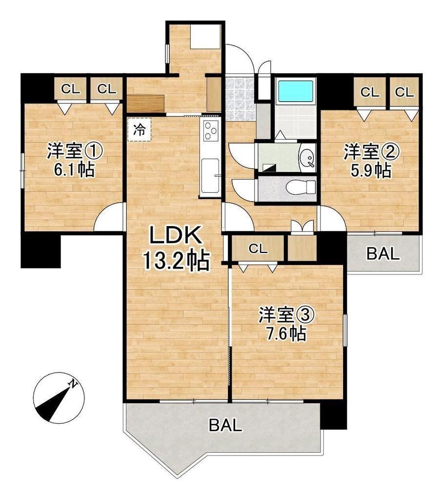 3LDK apartment in Suita, Osaka - Photo 1