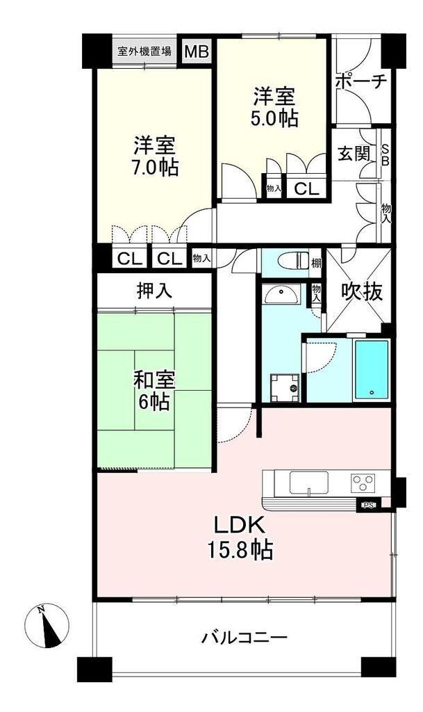 3LDK apartment in Suma Ward, Kobe, Hyogo - Photo 1