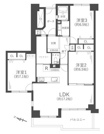 3LDK apartment in Sakai Ward, Sakai