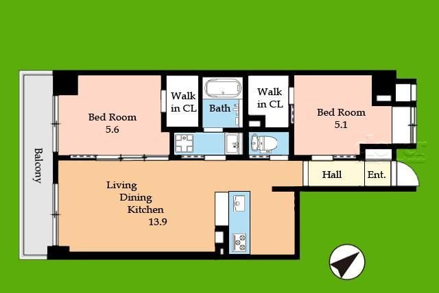 2LDK apartment in Kita Ward, Tokyo - Photo 1