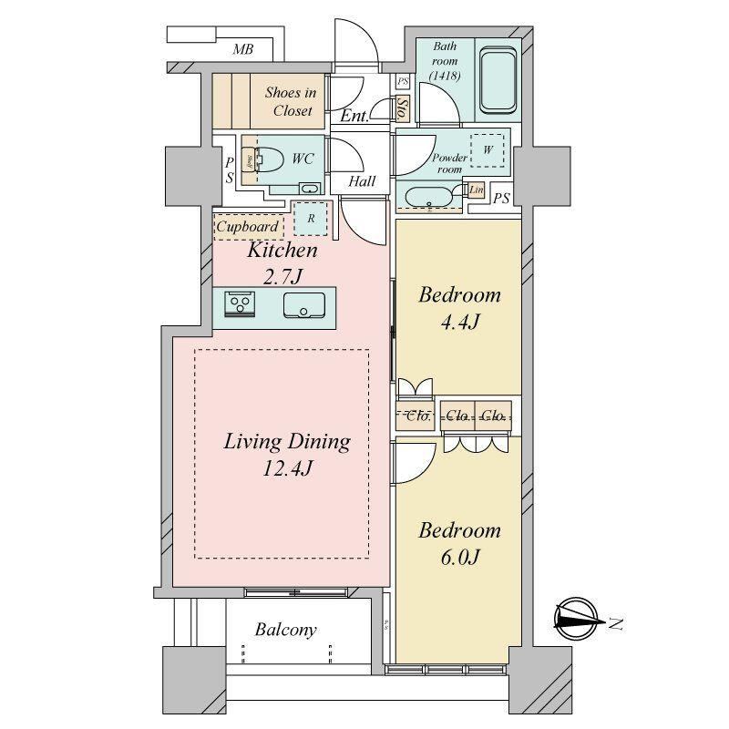 2LDK apartment in Koto Ward, Tokyo - Photo 1