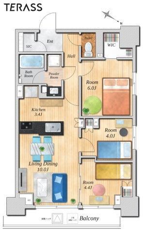 3LDK apartment in Nishi Ward, Yokohama, Kanagawa - Photo 1