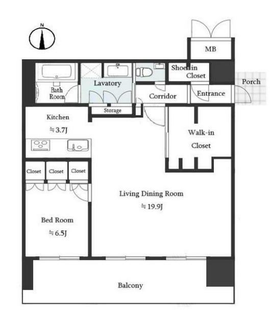 1LDK apartment in Chuo Ward, Osaka - Photo 1
